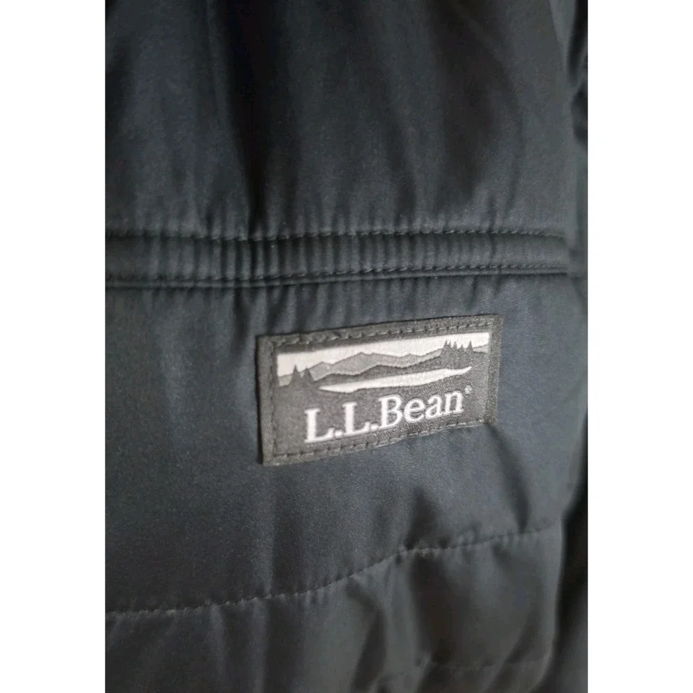 L.L.Bean Mountain Classic Puffer Jacket Men XLT Black Insulated Full Zip Coat